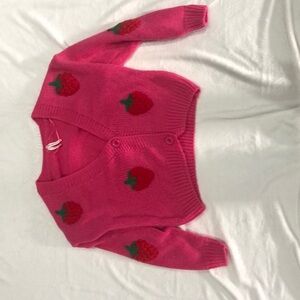 Dreamers pink strawberry cardigan.